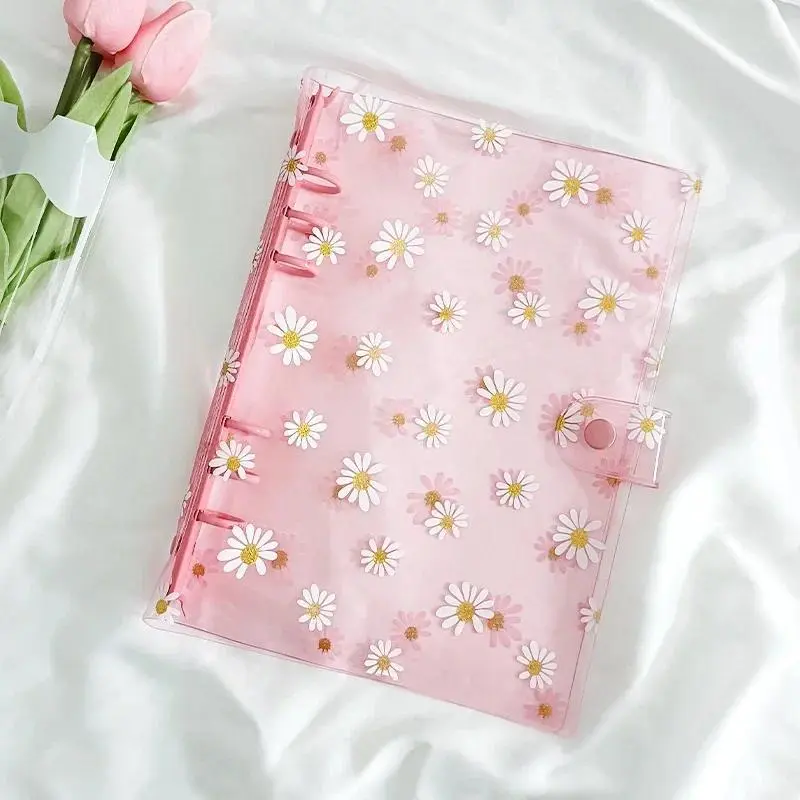 A5 (23.5*18cm) Transparent Refillable Kpop Photocard Binder with Double-Sided Photocard Inserts, Little Daisy Design Idol Photo Storage Book, Home Supplies Photo Album Journal, Binder Photo Albums, Photocard Storage Photo Albums