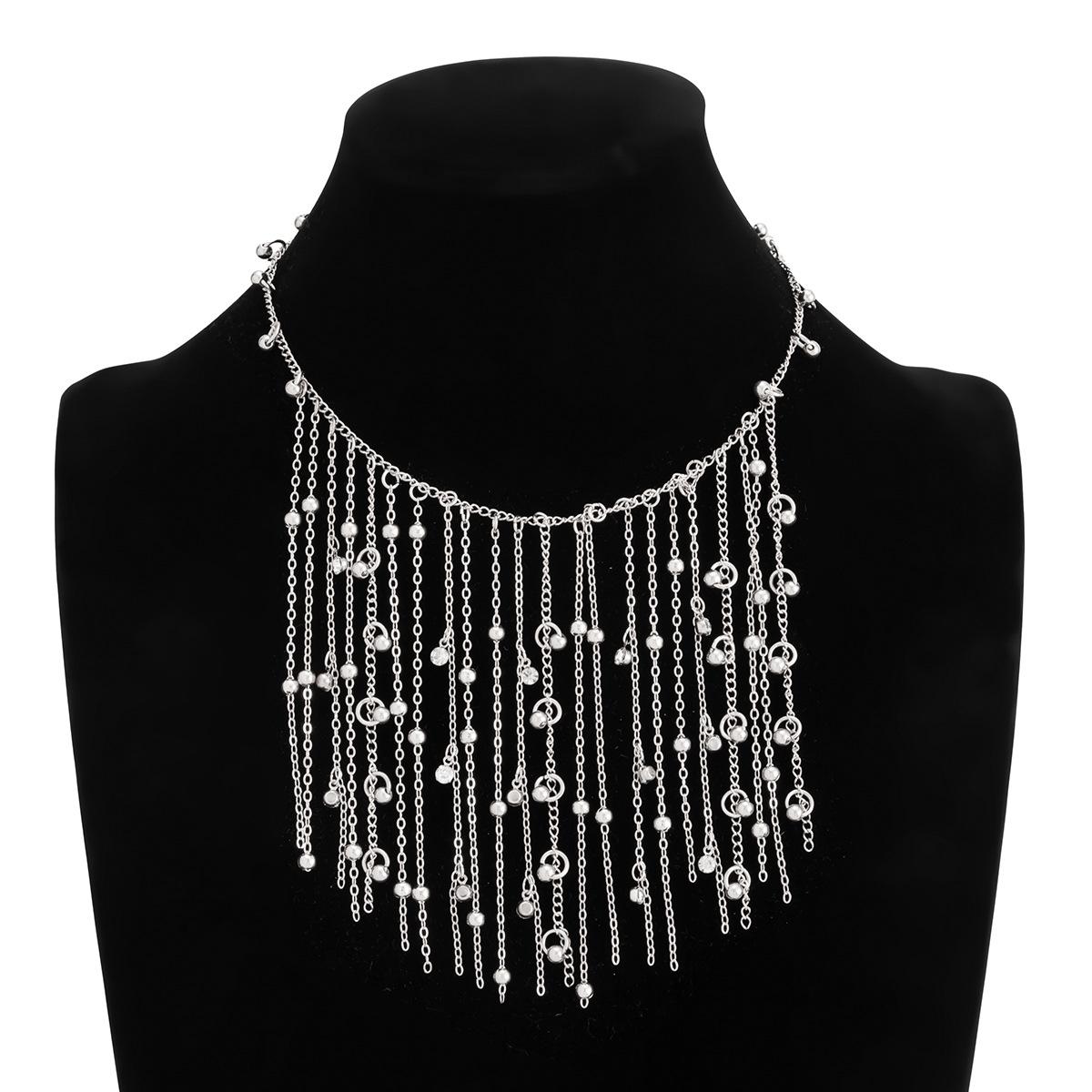 INS Sweet Cool Style Long Tassel Beaded Necklace – Lightweight Luxury Fashion Fine Chain Clavicle Accessory