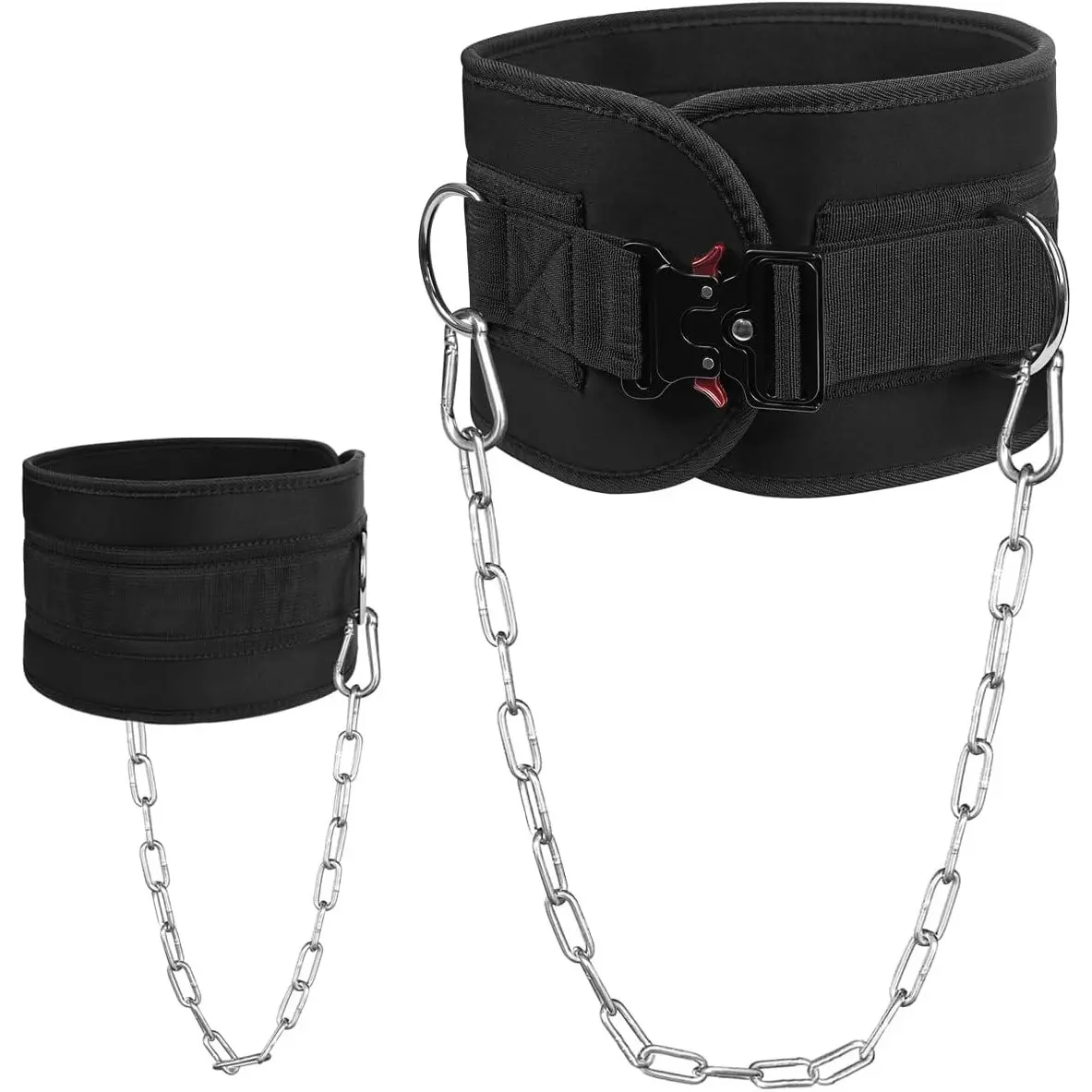 Universal Weighted Waist Belt, Professional Fitness, Quick Lock, Compatible with Load Chains, Hangable Weights, Unisex, Squat Lifting Training