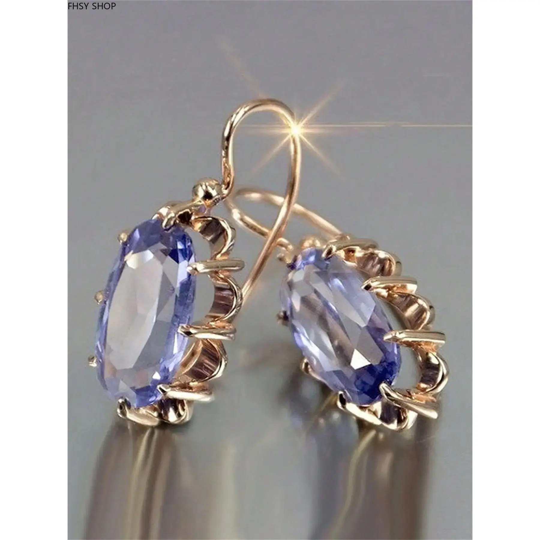 Classic Teardrop Dangle Earrings with Cubic Zirconia, Metal Coated Copper Accessories with a Secure Setting for Women, Party & Wedding, Wedding Gift Ideas, Drop Earrings, Elegant, Rhinestones