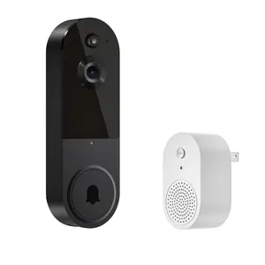 Wireless Smart 2MP Video Doorbell Camera - 2.4G/5G Dual-band WiFi, Night Vision, Waterproof Design for Home Security Monitoring