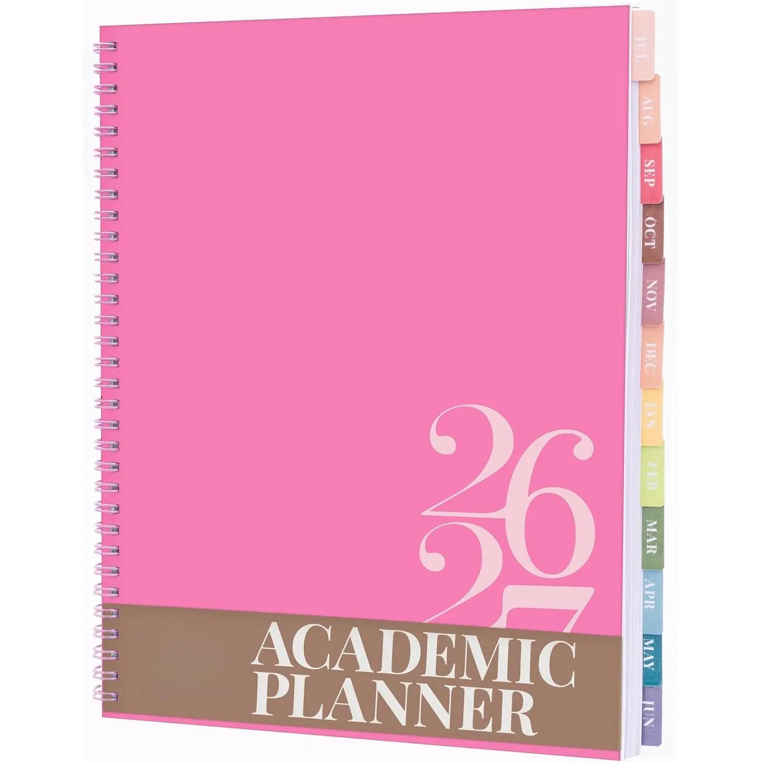 2026-2027 Academic Planner, Daily Weekly Monthly Organizer, July 2026-June 2027, Student Notes Pages, Wire-Bound, 8.5x11-Inch Classic, Printed Paper Appointment Books & Planners for School, Monthly Organizer Appointment Books & Planners