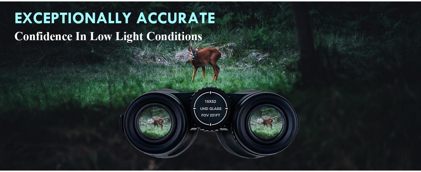 15x52 HD Binoculars for Adults High Powered with Upgraded Phone Adapter - Large View Binoculars with Clear Low Light Vision - Lightweight Waterproof Binocular for Bird Watching Travel Hunting Cruise
