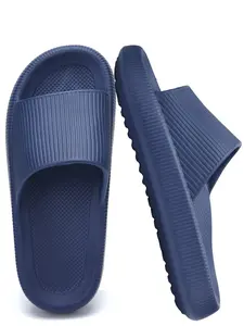 Pillow Cloud Slides for Women and Men, Non-Slip Bathroom Slippers, Thick Sole Arch Support EVA Sandals, Ultra-Soft Indoor Outdoor House Shoes