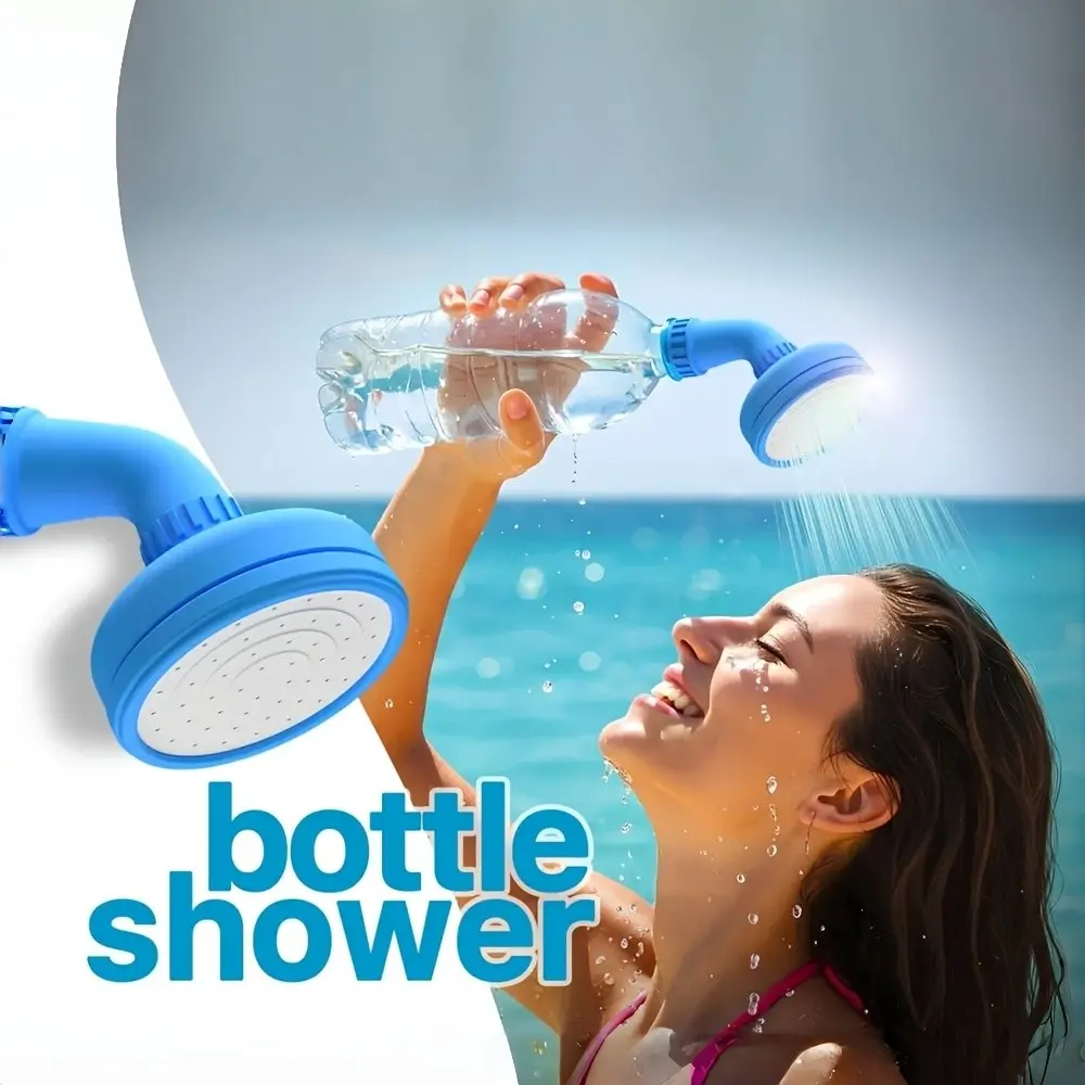 Portable Shower Head for Bottles, Convert Regular Water Bottle to Convenient Shower, Outdoor Shower Device, Personal Care Accessory