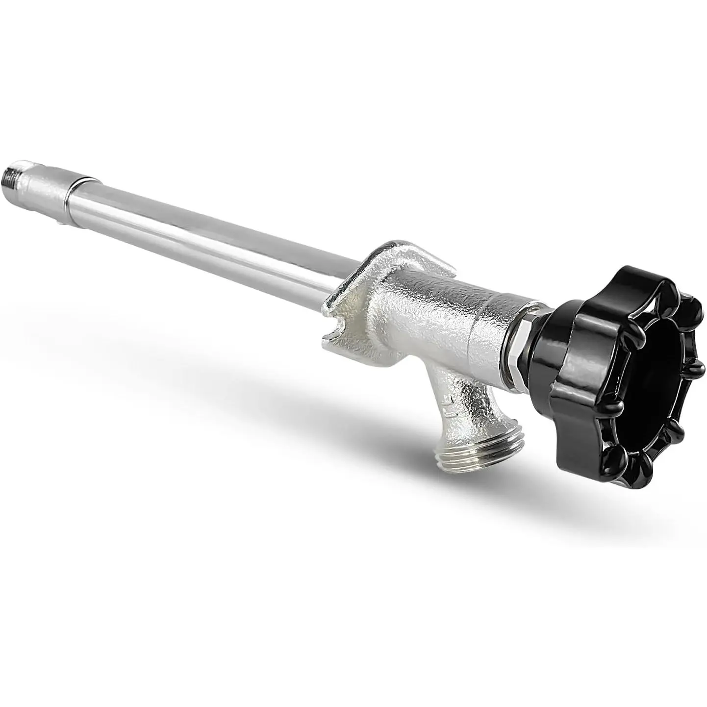 12 Inch Frost-Free Sillcock, Chrome-Plated Brass Body – 1/2" MIP/Sweat Inlet x 3/4" Hose Bib Outlet
