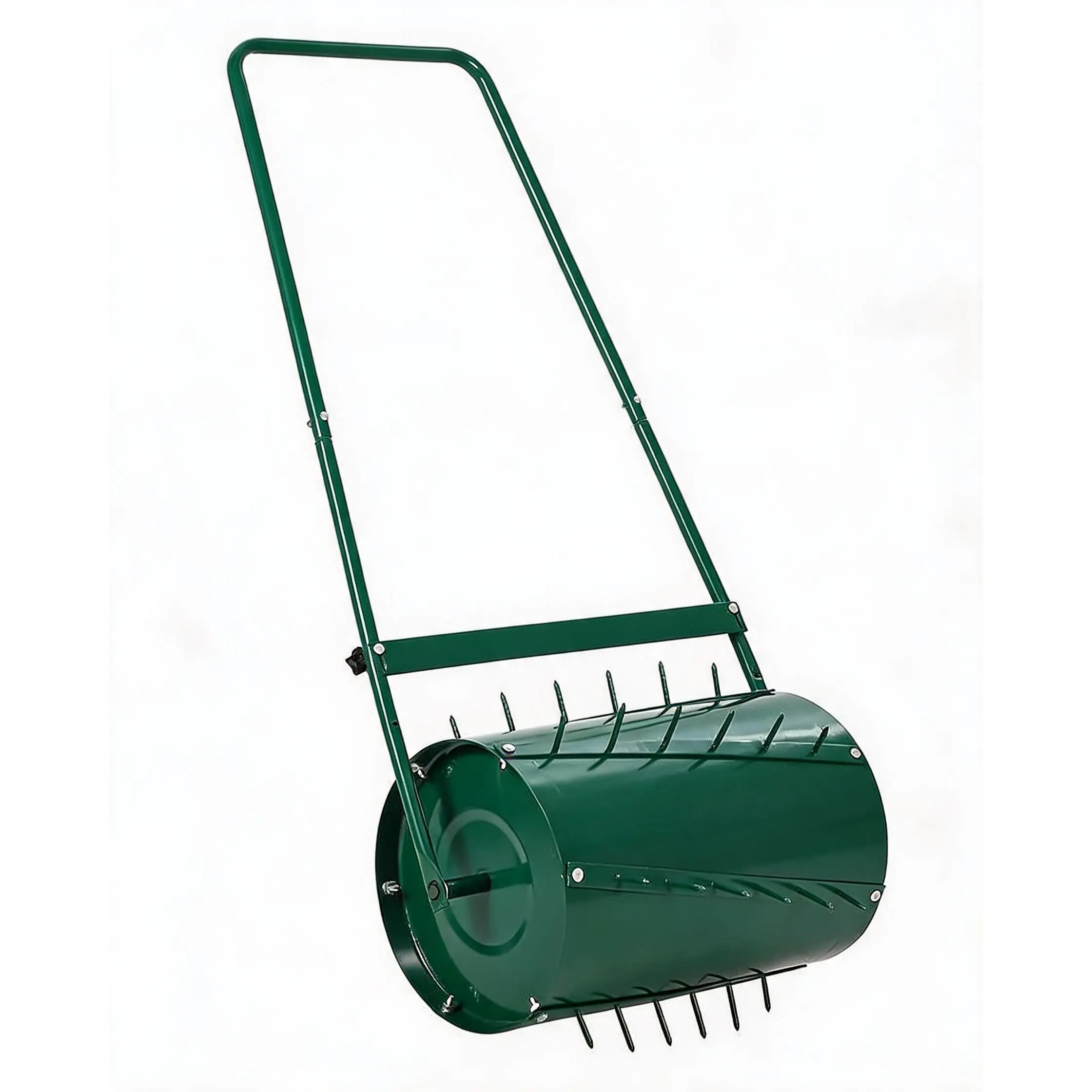 23 Inch Steel Lawn Roller – Heavy Duty Push/Tow Behind Grass Flattener – 13 Gallon Water/Sand Capacity – U-Shaped Handle – Ideal for Garden, Yard, Farm, Park