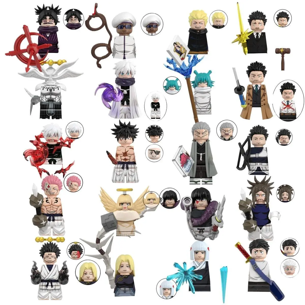 Jujutsu Kaisen Japanese Anime Mini Building Block Action Figures, Anime & Manga Gojo Satoru, Itadori Yuji, Fushiguro Megumi, Okkotsu Yuta Unisex Kids Toy