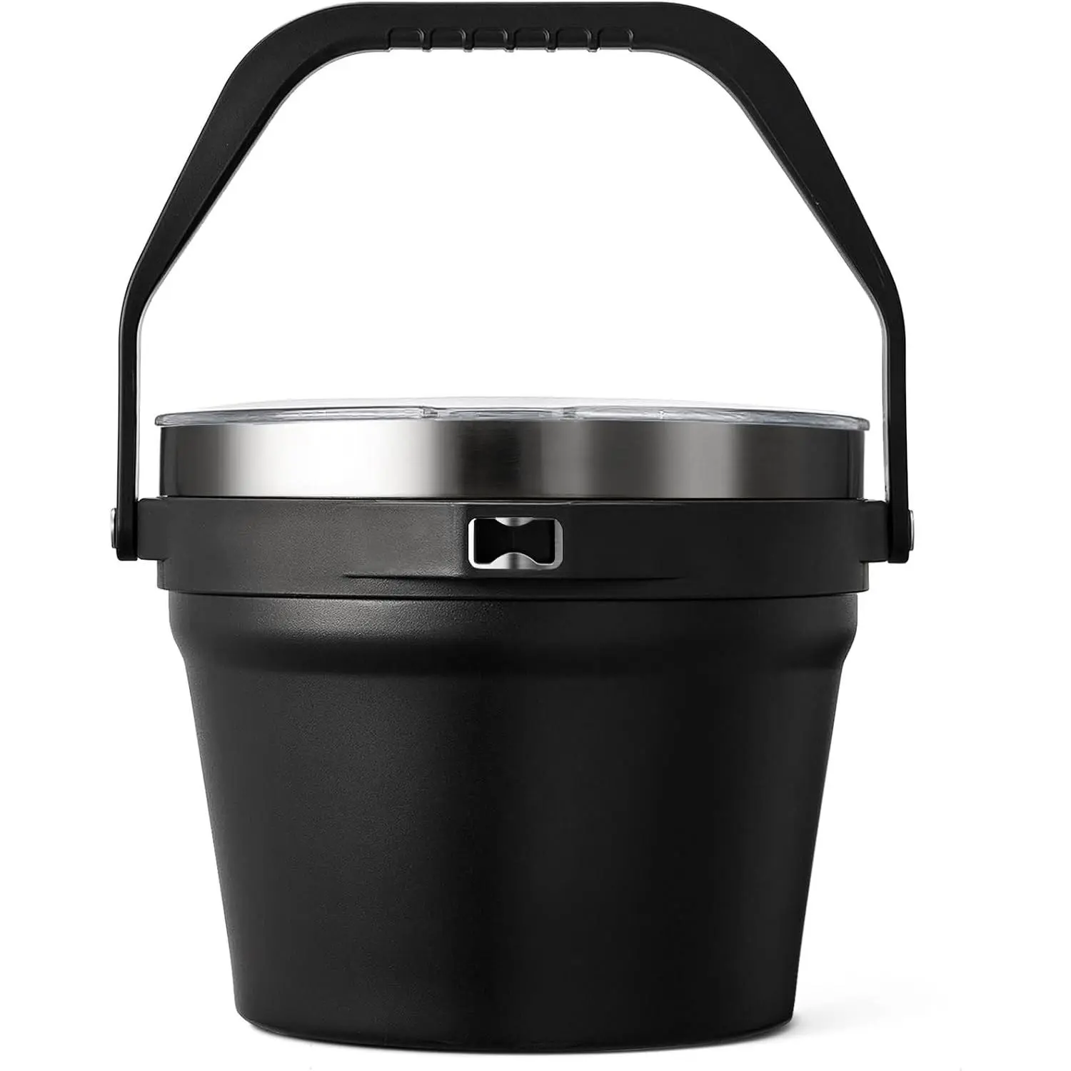 7L Insulated Ice Bucket with Lid, Double Wall Vacuum Stainless Steel Beverage Bucket Keeps Frozen Longer, Holds 6 Longnecks or 3 Bottles of Wine, for Cocktail, Champagne(No Accessories, Black)
