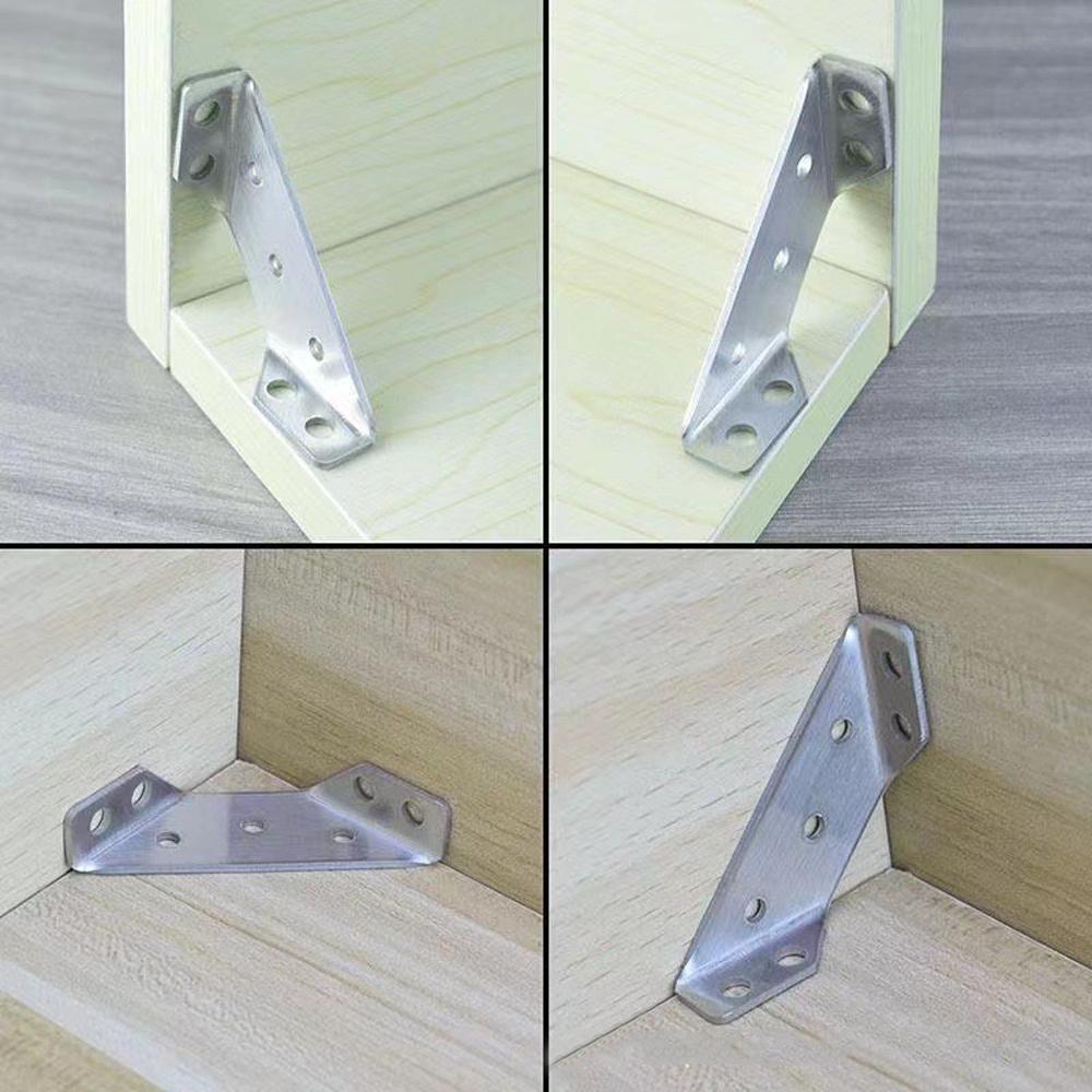 Stainless Steel Corner Bracket, Multi-function Corner Rack, Three Side Fixed Corner Rack, Cabinet Ladder Corner Rack, Laminate Rack, Furniture Connector, Hardware, Heavy Duty, Parts