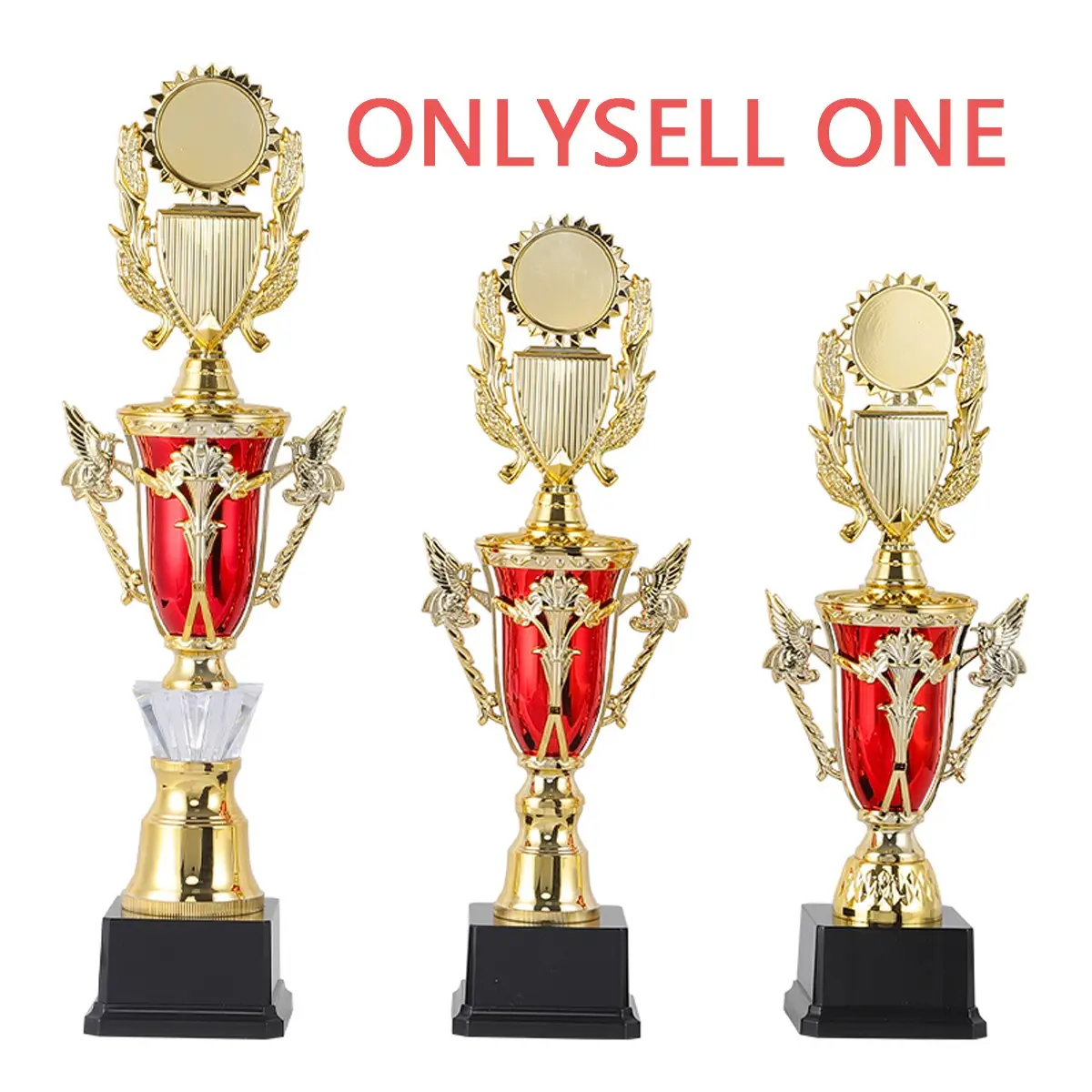 General Competition Entertainment Memorial Award Trophy, Glossy Design, Dynamic Shape, Ideal for Music Events, Schools, Companies, Malls, Communities