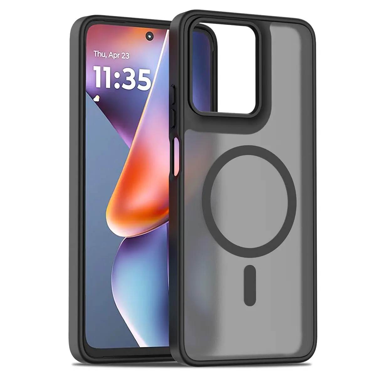 Phone Case - Phone Case for Moto G Play G Power Stylus 5G Edge 2026/2025, Semi-Transparent Matte TPU Shell Back Cover with Magnetic Ring, Lightweight Protective Shockproof Anti-Fall Protection