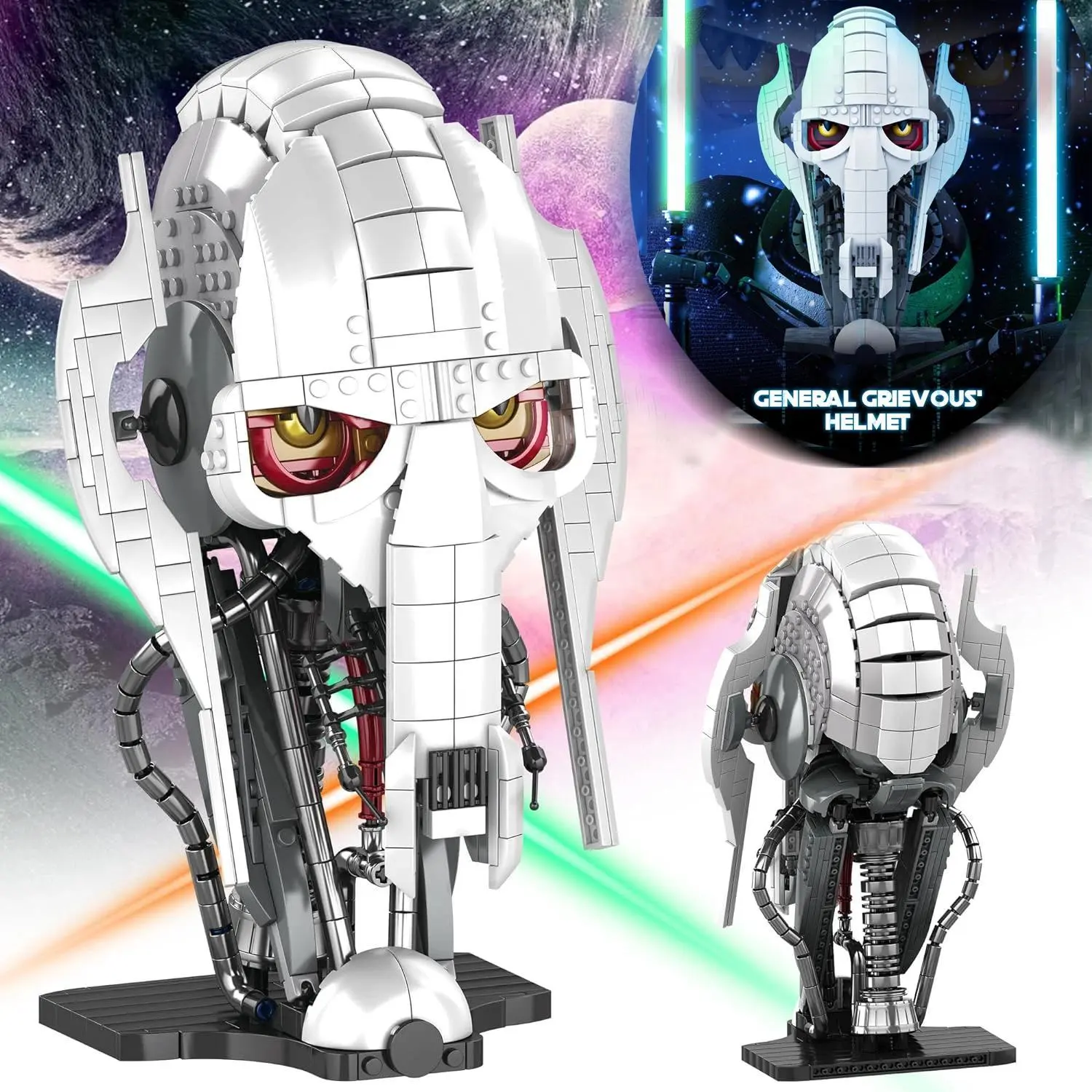 2026 new hot item 788pcs MOC Idea General Grievous Helmet Building Blocks Bricks Model Helmet Collection Assembling Toys for Children Adults Gift