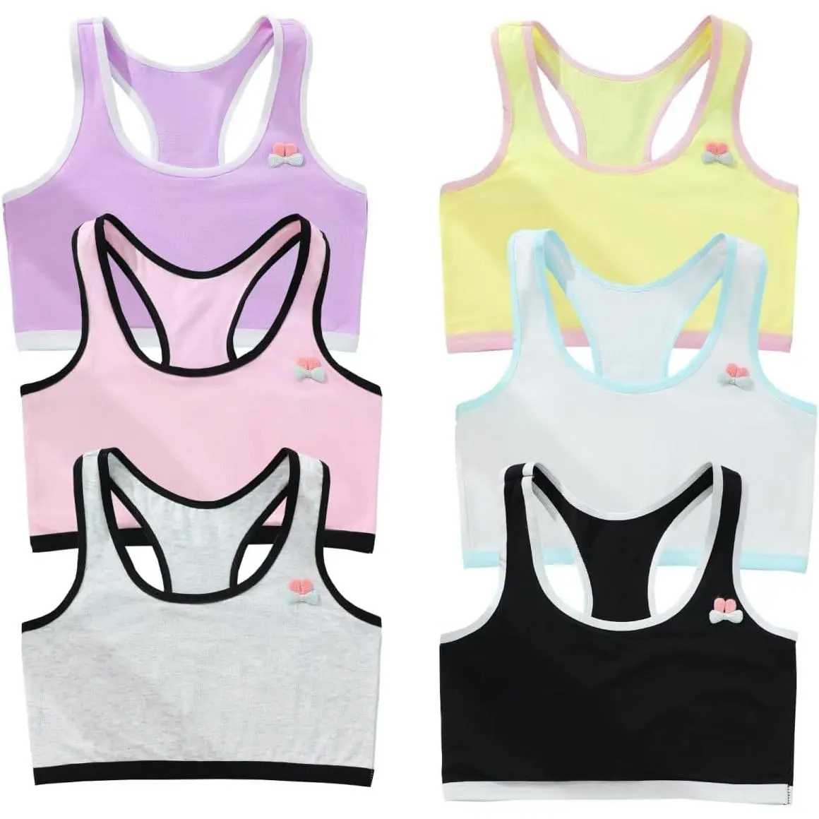 Cotton Training Bras for Girls and Teens - Comfortable Wireless Breathable Sports BraGift
