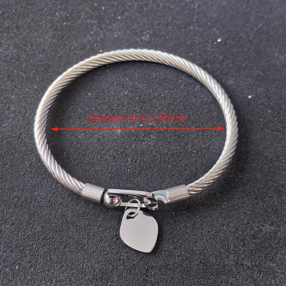 Women's Classic Titanium Steel Wire Rope Bracelet, Simple and Fashionable, Suitable for Various Occasions, Perfect Gift