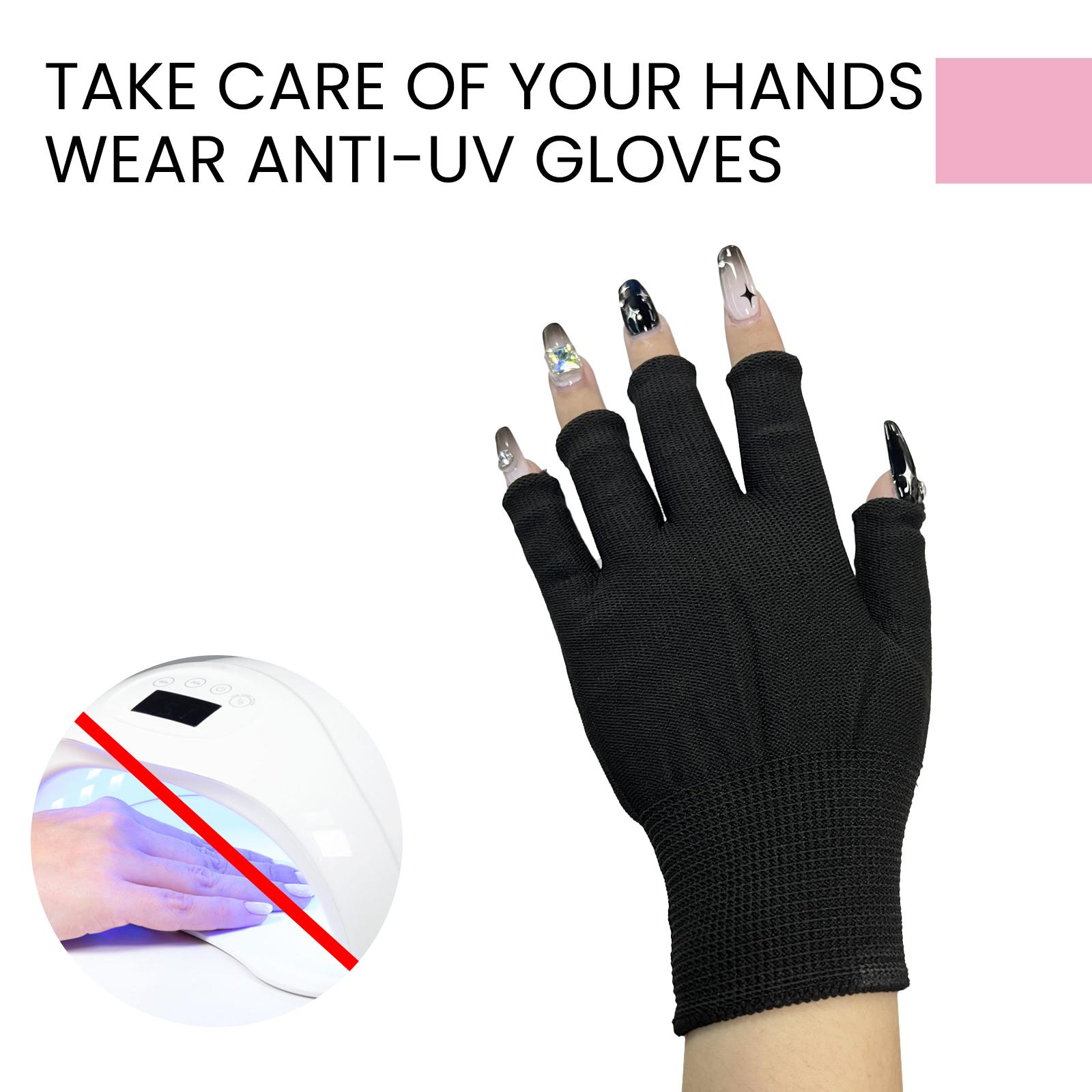 EELHOE Anti-UV Glove, Anti-Suntan Hand Baking Lamp Blocking Gloves For Nail Lighting