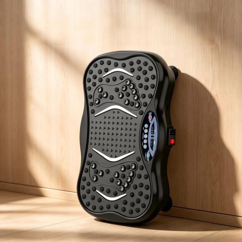 Vibration Plate Exercise  Board Full Body Workout Platform with Resistance Bands & Remote Control Sturdy Durable Frame Non-Slip Massage-Textured Surface 330 LBS Capacity