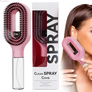 Curl Refresh Detangling Brush with Fine Mist Spray | Anti-Breakage & Frizz Control for Curly Hair | Wet or Dry Styling | Travel Friendly