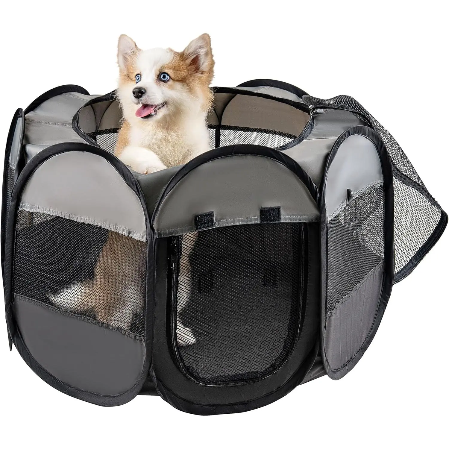 -  Based,   Playpen, Puppy Kitten  Playpen Indoor Outdoor, Portable Pop Up  Kennel Tent Crate Cage for   Rabbits, Foldable  Enclosure, Removable Top Cover, 29" x 16"