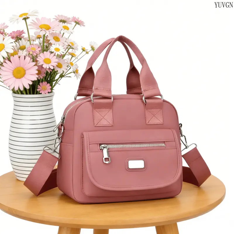 Women's 2026 High Quality Multi-Pocket Oxford Cloth Crossbody Handbag - Lightweight Casual, Fashion Shoulder Bag, Purse for Sports & Outdoor Gym Use, Available in Pink, Grey, Black, Casual Crossbody Bag, Crossbody Purse Handbags, High Quality Bag