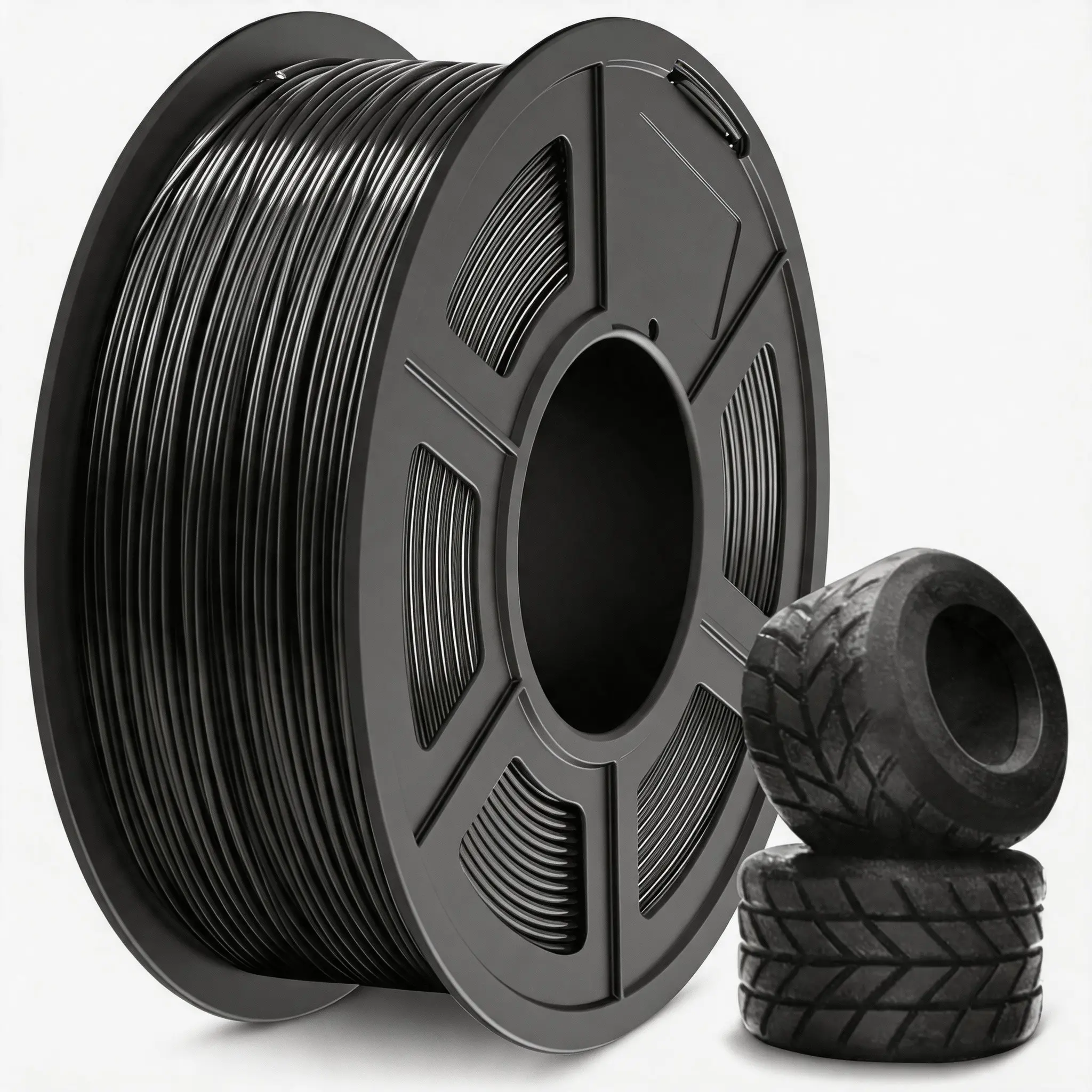 Tpu Filament 1.75mm, 250g Spool, Dimensional Accuracy ±0.03mm, Shore 95a High Elasticity, Suitable for Most Fdm Printers