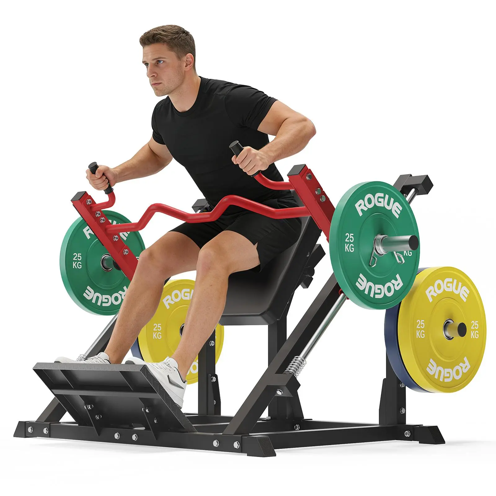 Chest Supported T-Bar Row Machine, Heavy-Duty Carbon Steel 2-in-1 Deadlift Station for Home Gym Weightlifting, Space Saver Back Workout Equipment with 500 LB Capacity
