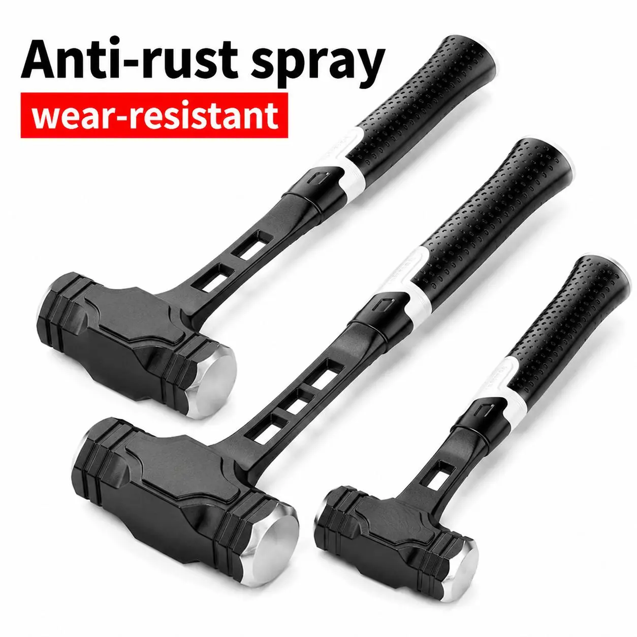 Heavy-Duty Octagonal Handheld Hammer - Solid High-Carbon Steel Construction for Durability and Strength, Non-Slip Handle with Secure Hold, Hardware Installation Tool, Gifts for Boyfriend, Stocking Stuffers