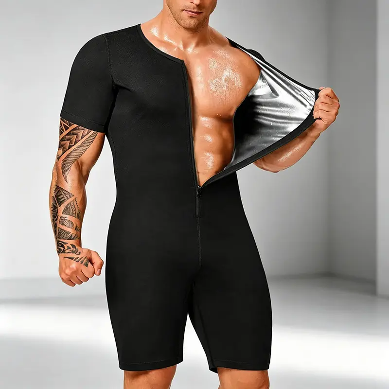 Men's sauna suit, full-body waist trainer, fitness set – a perfect gift for Father's Day, Thanksgiving, Christmas, and Valentine's Day, ideal for dads, boyfriends, and husbands.