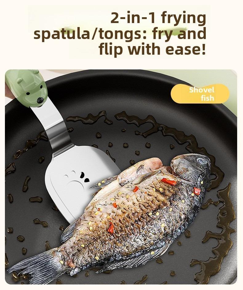 Stainless Steel Bear Pancake Griddle Clip Multifunctional Kitchen Tool for Frying Eggs, Fish, and Steaks