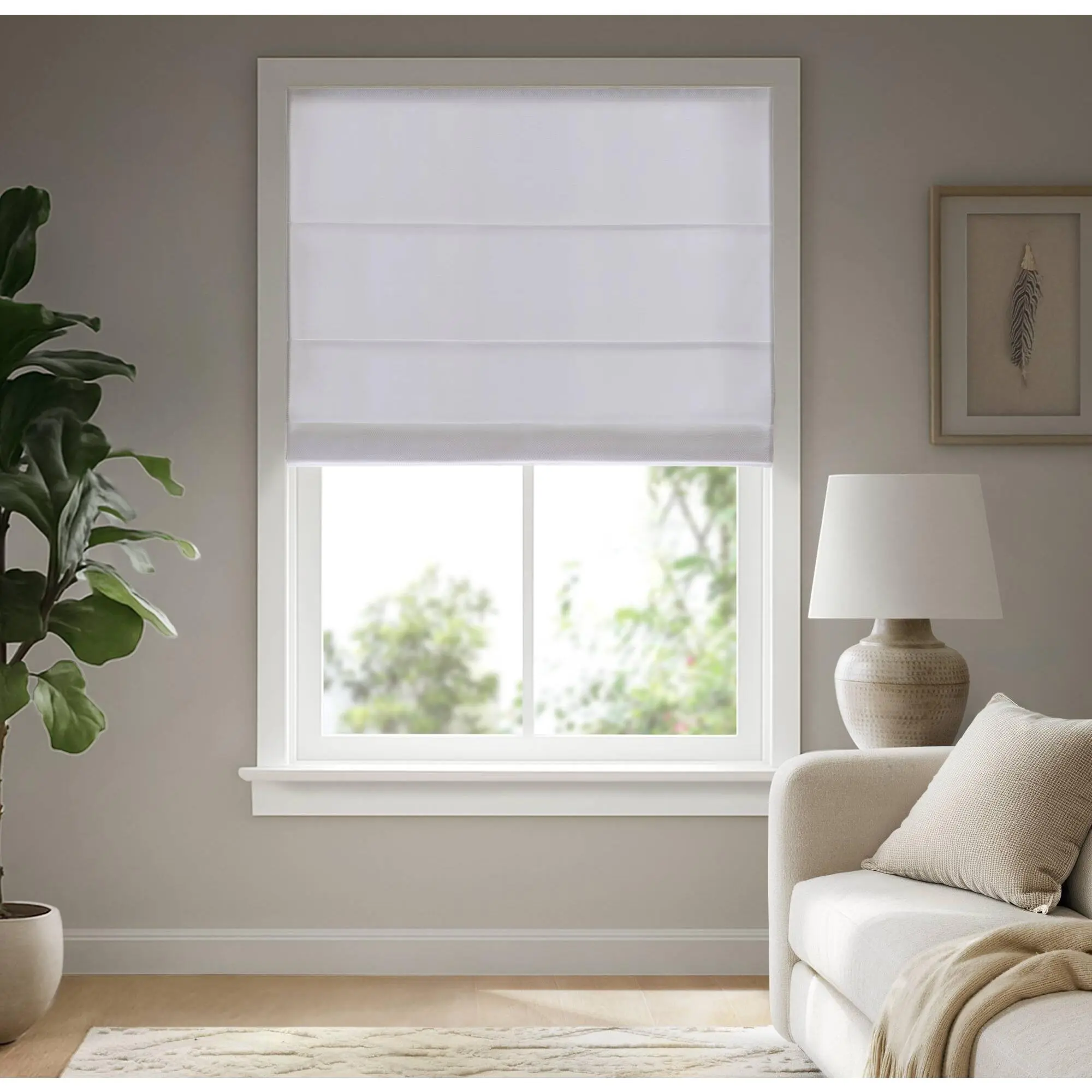 ARCH Cordless Roman Blind 33x64 Inch Fabric Window Shade for Living Room Bedroom Patio Door Light Filtering Privacy Sunscreen Curtain Replacement Indoor Outdoor Decor 1PC, Home Furniture and Household Product Search Terms for US Online Shopping