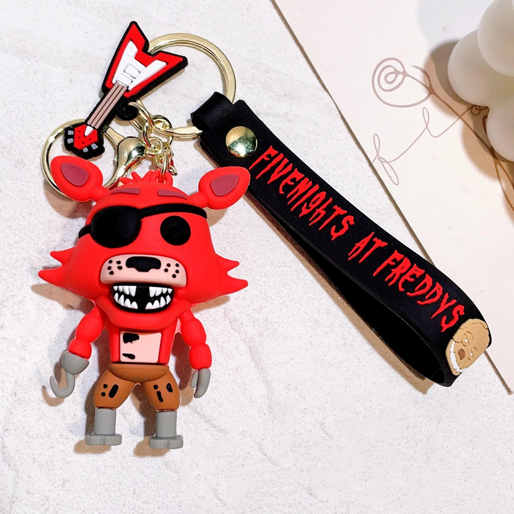 Cartoon Game Keychain Five Nights at Freddy   Freddy Bear Doll Keyring Gift for Friends