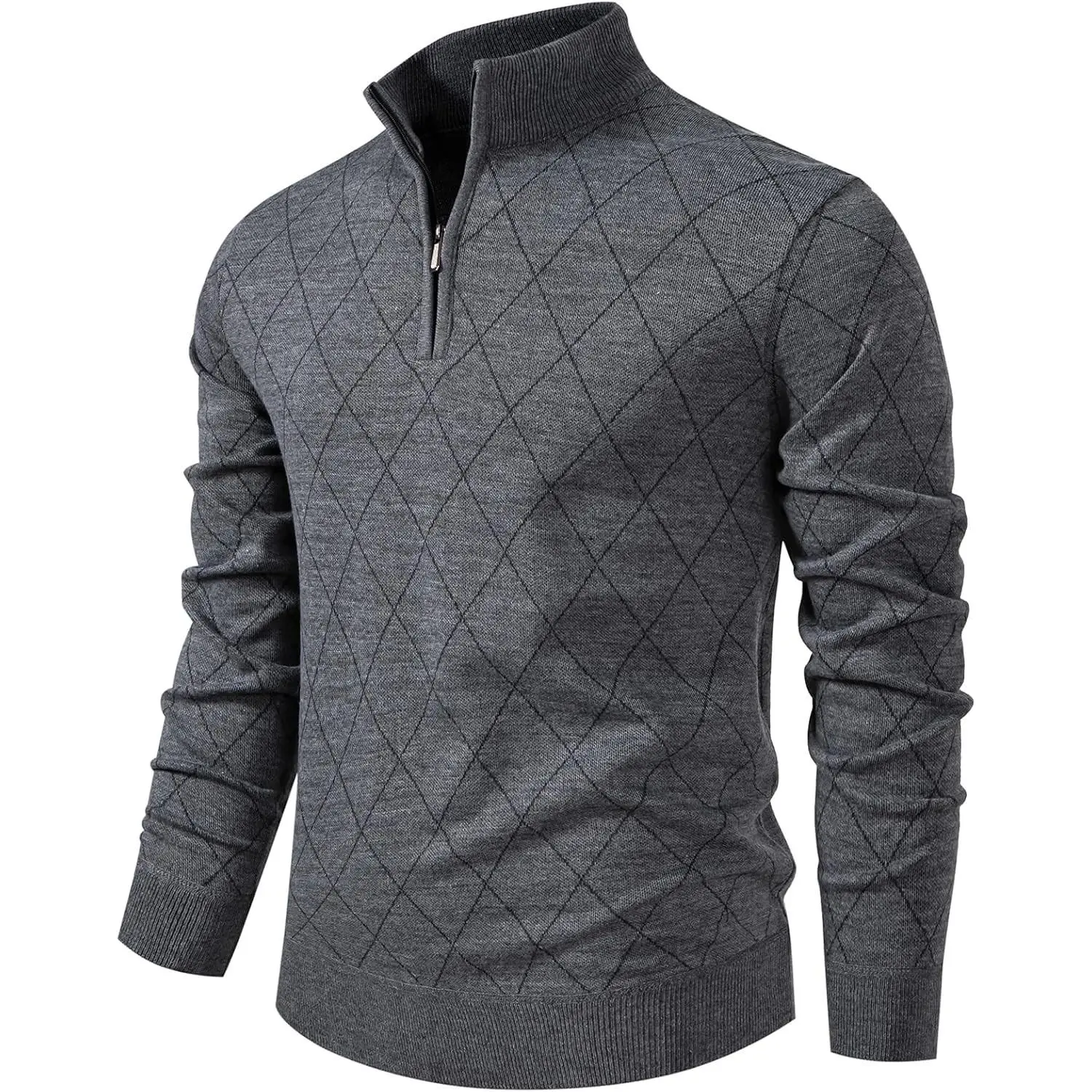 1/4 Zip Pullover Mens Sweaters Lightweight Men's Knit Sweaters | Soft Long Sleeve Mens Sweater Pullover