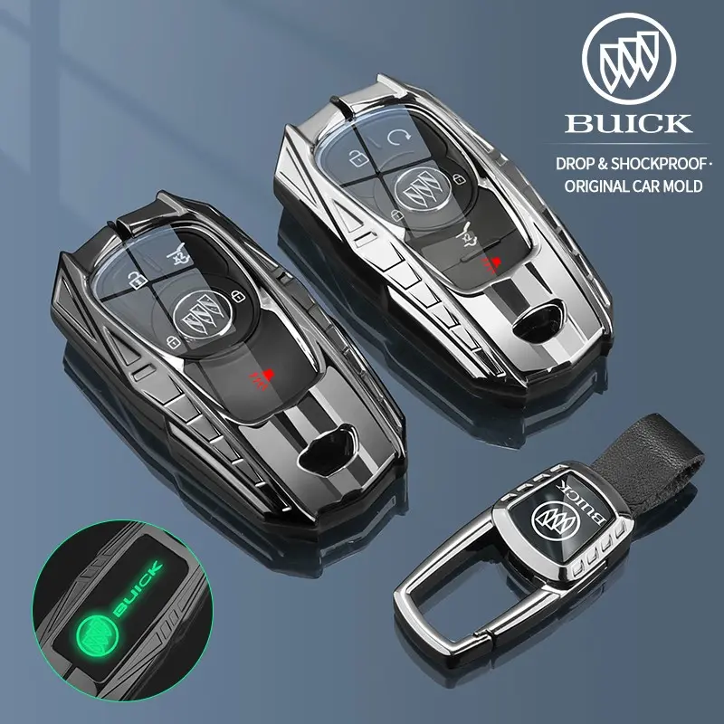 Car key protective case, key protection accessory, keychain, glow-in-the-dark back, suitable for Buick Encore, Encore GX, Envision, Envision Plus, LaCrosse, Regal, Verano, GL8, and Enclave