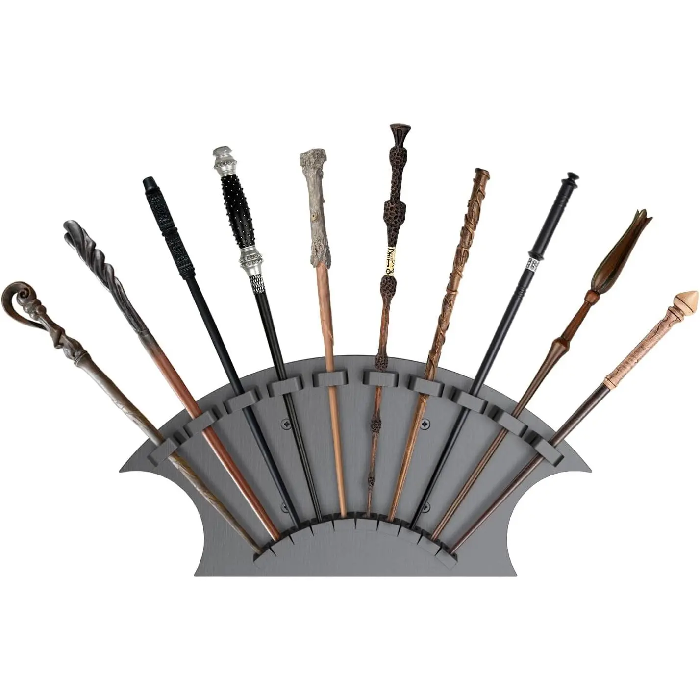 Wand Display Wall Mount Wand Holder for Collecting and Displaying Wands Holds up to 10 Wands Unique 3D Printed Display Stand Gift for Wand Lovers