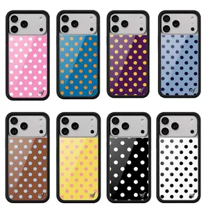 New Wildflower INS Cherry Strawberry Polka Dot Phone Case for 17 16 15 14 13 12 Pro Max 16 Plus 15 pro 3D WF Cute Cartoon Cover bodycam,phone case