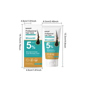 5% Minoxidil Hair Growth Scalp Massage Cream with Keratin & Ginger for Men Women Prevents Loss Repairs Follicles Promotes Fast Regrowth Strengthens Roots