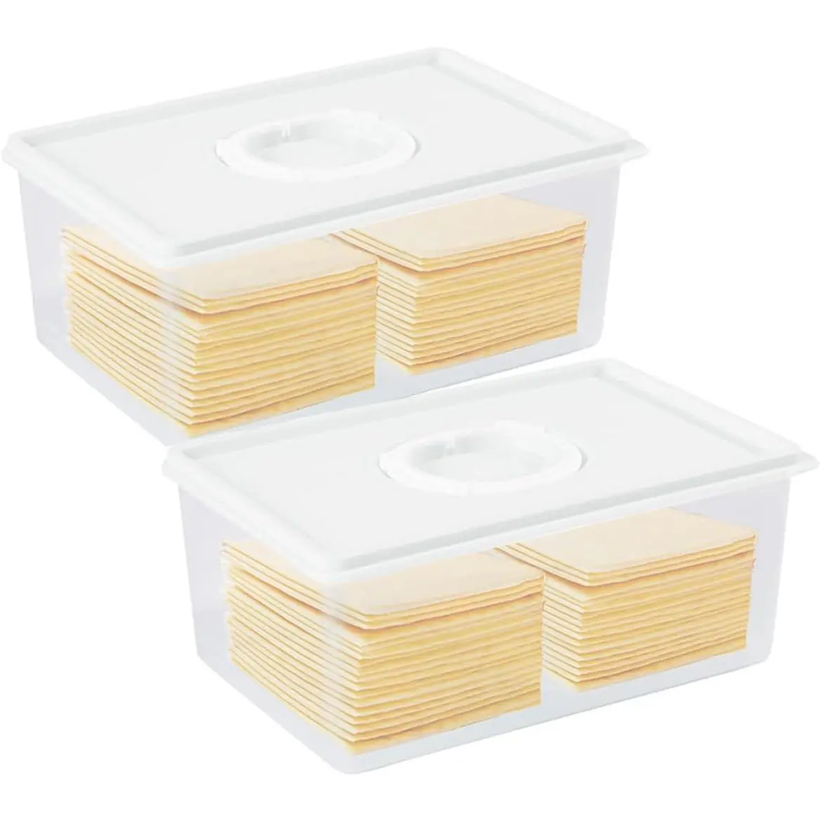 Sliced Cheese Container with Time Recording - Block Cheeses Storage Container for Fridge Cream Cheese Sliced Cheeses Cheddar Cheese Box with Lid Cheeses Saver