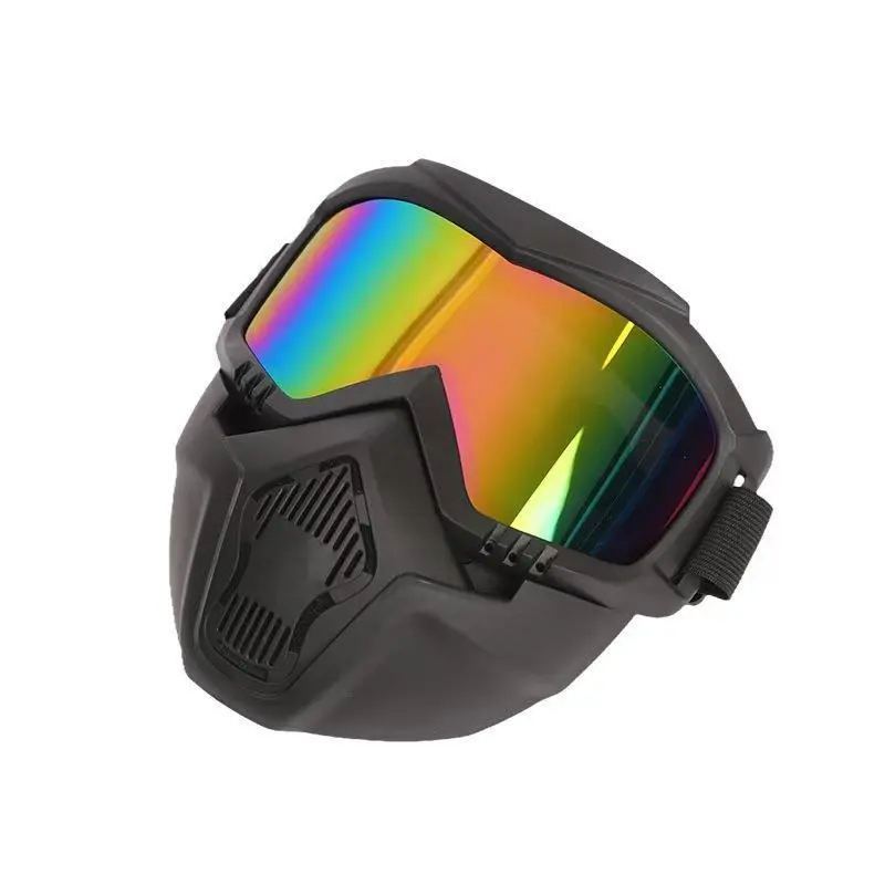 Dustproof Face Shield & Goggle Combo, Protective Gear with Anti-Sand, UV Protection for MTB, Dirtbike, Motorcycle Riding, Motocross Goggles, Dirtbike Gear