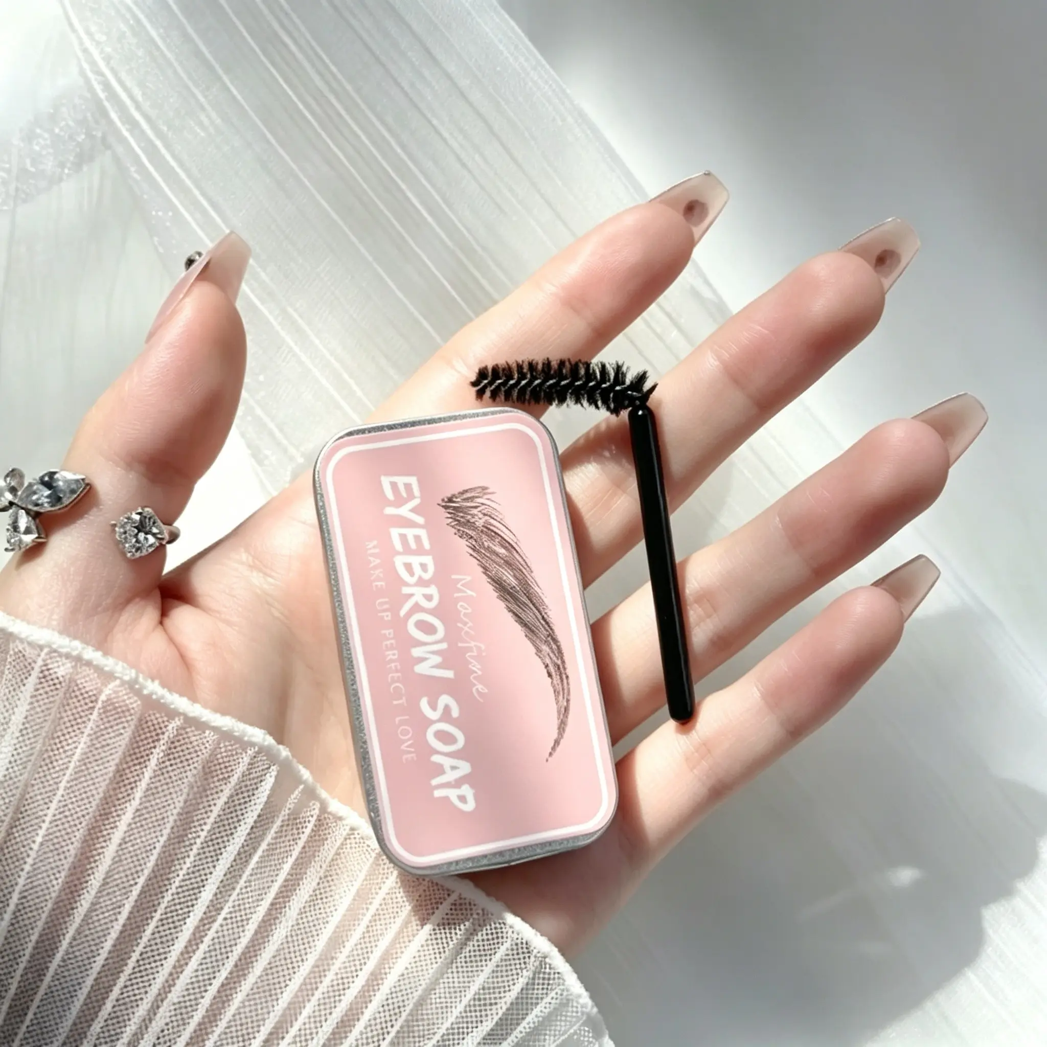 Natural Brow Shaping Soap Set, Soap Brows Look, Waterproof Transparent Brow Pencil, Long-Lasting Natural Wild Brow Makeup, Includes Comb Brush, Eyebrow Makeup Products