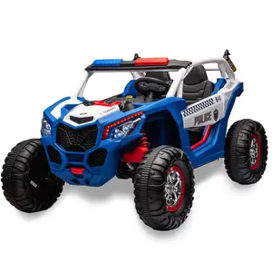 24V 2-Seater Kids Electric Ride On UTV – 4WD, 300W Powerful Motors, Remote Control, Leather Seats, 4 Shock Absorbers, Music & Lights, Battery Powered Vehicle