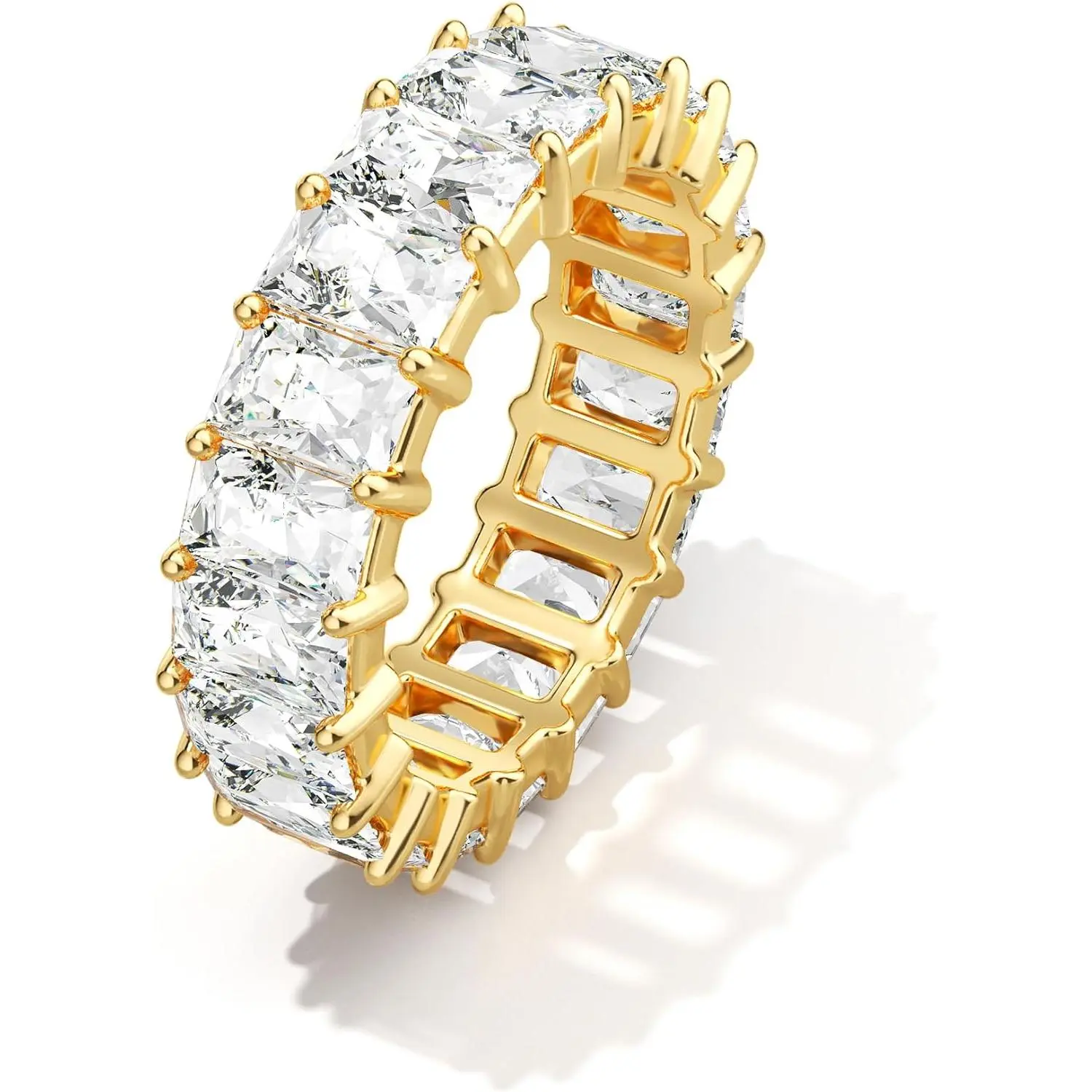 TEWIKY Wedding Rings For Women Engagement Rings Non Tarnish Wedding Bands Eternity Band Dainty Rings Size For 6-10 Jewelry For Mother's Day Gift