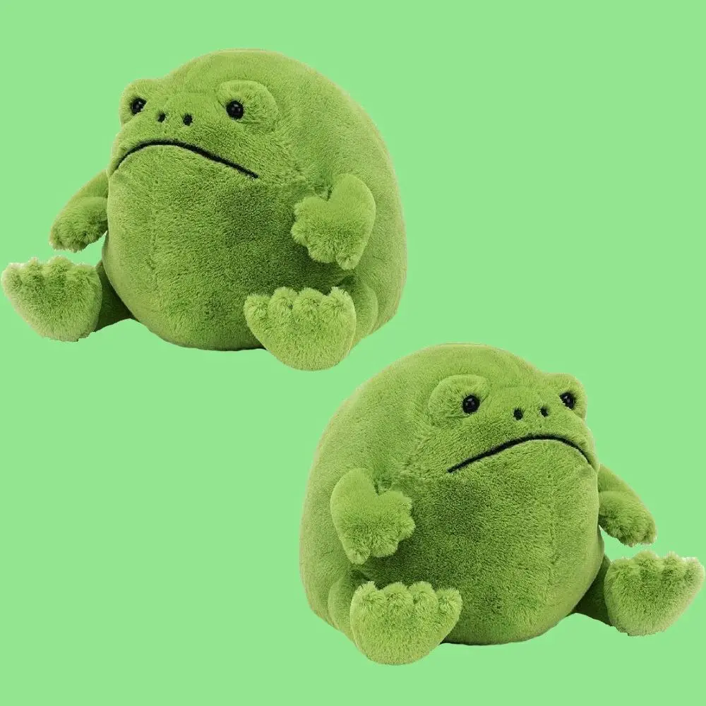 New 20cm Doll  Rain Frog Plush Toy Cartoon Frog Doll Toy Children's Gift Soft Stuffed Cute Animal Design Fluffy Bunny Pompom