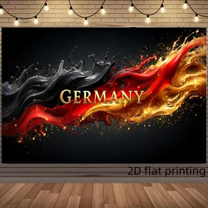 German Flag Backdrop National Heritage Style Tapestry Wall Hanging, Cultural Photography Background, Premium Polyester Wall Decor for Living Room Display, Event Venue, Celebration Space, Indoor Decoration