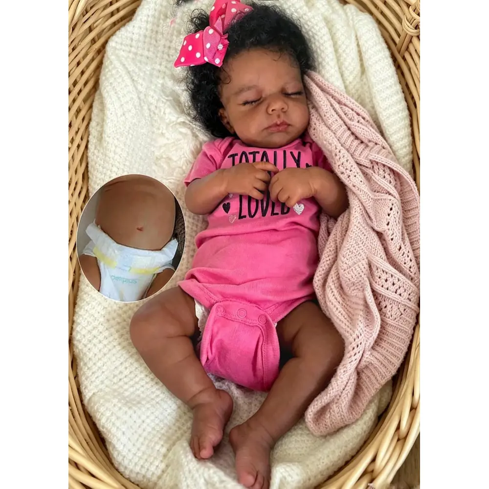 Black Reborn Baby Dolls Full Body-20 in Realistic Baby Doll, African American Babys Girl, Full Body Babys Doll, Black Reborn Dolls with Accessories