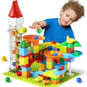 Marble Run Toy Motorized Elevator Marble Maze Kit with Perpetual Motion Machine, Building Block Educational Construction Game Playset STEM Learning Hand Eye Coordination Training Unlimited DIYfidget toys