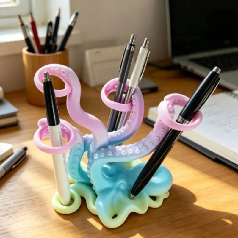 Creative Octopus Tentacle Toothbrush Holder, Multi-Purpose Bathroom Organizer, Stable Design, Fun Ocean Theme, Space-Saving Storage Solution, Tooth Brush Holder For Bathroom, Toothbrush Holders For Bathrooms