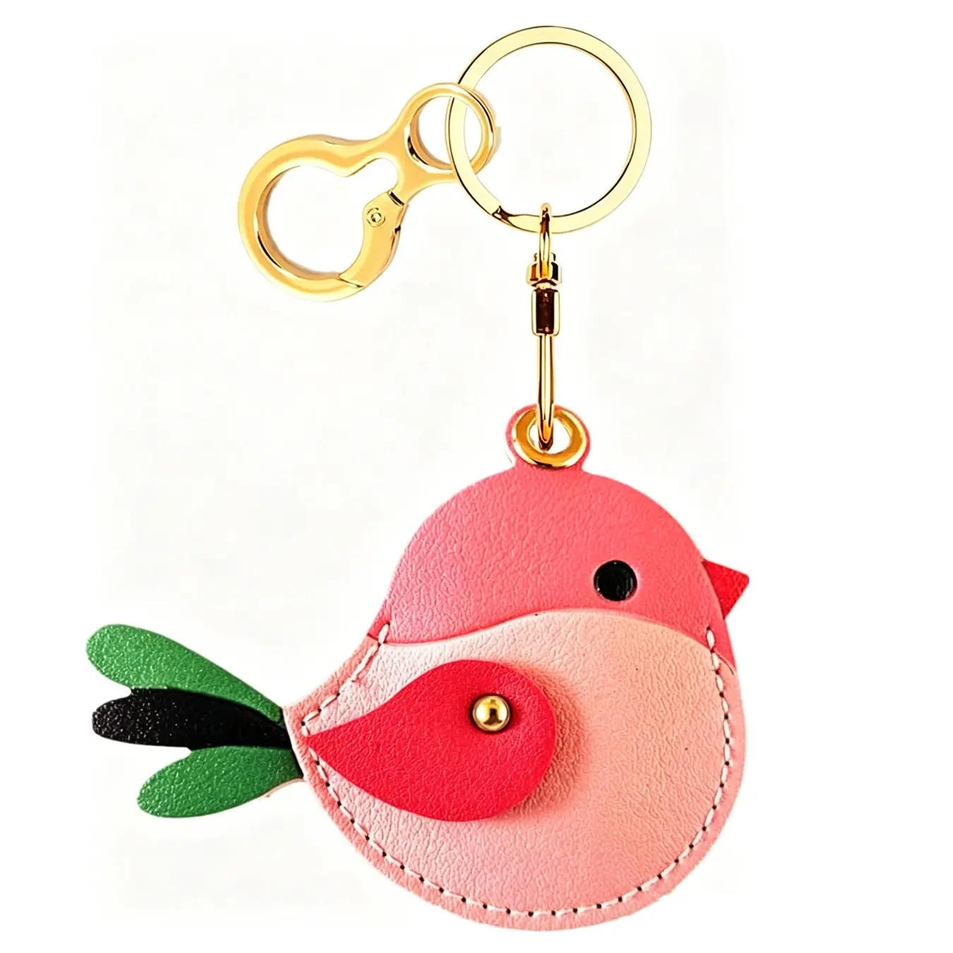 Leather Keychain Case Compatible with Airtag, Cute Protective Cover with Keychain, Stylish Accessory for Daily Use