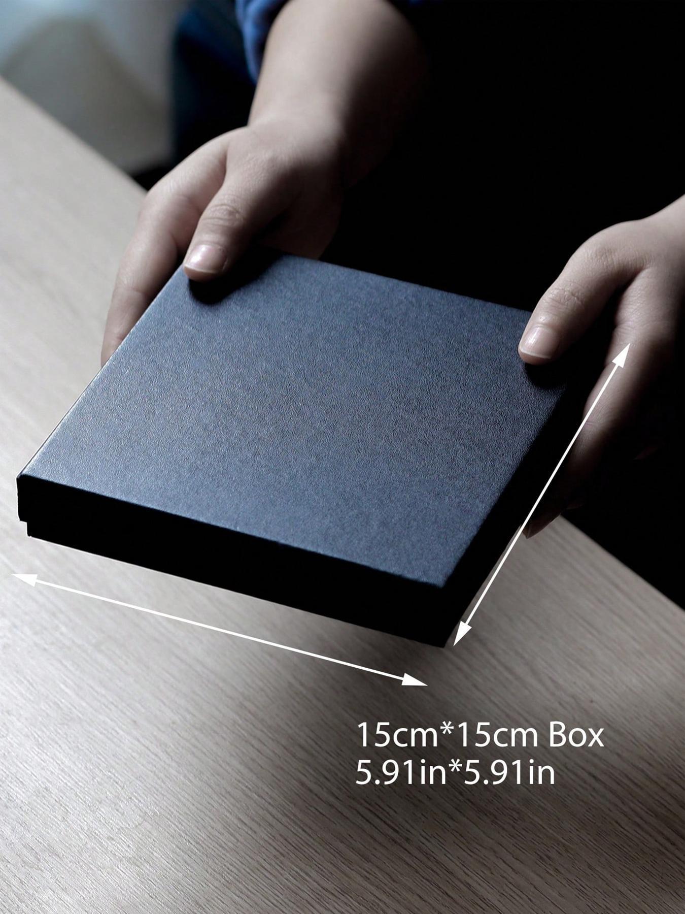 Men's Punk Style Rhinestone Decor Watch & Bracelet & Adjustable Cross Charm Necklace & Cuban Necklace, Trendy Jewelry Set, Exquisite As Gift with Box