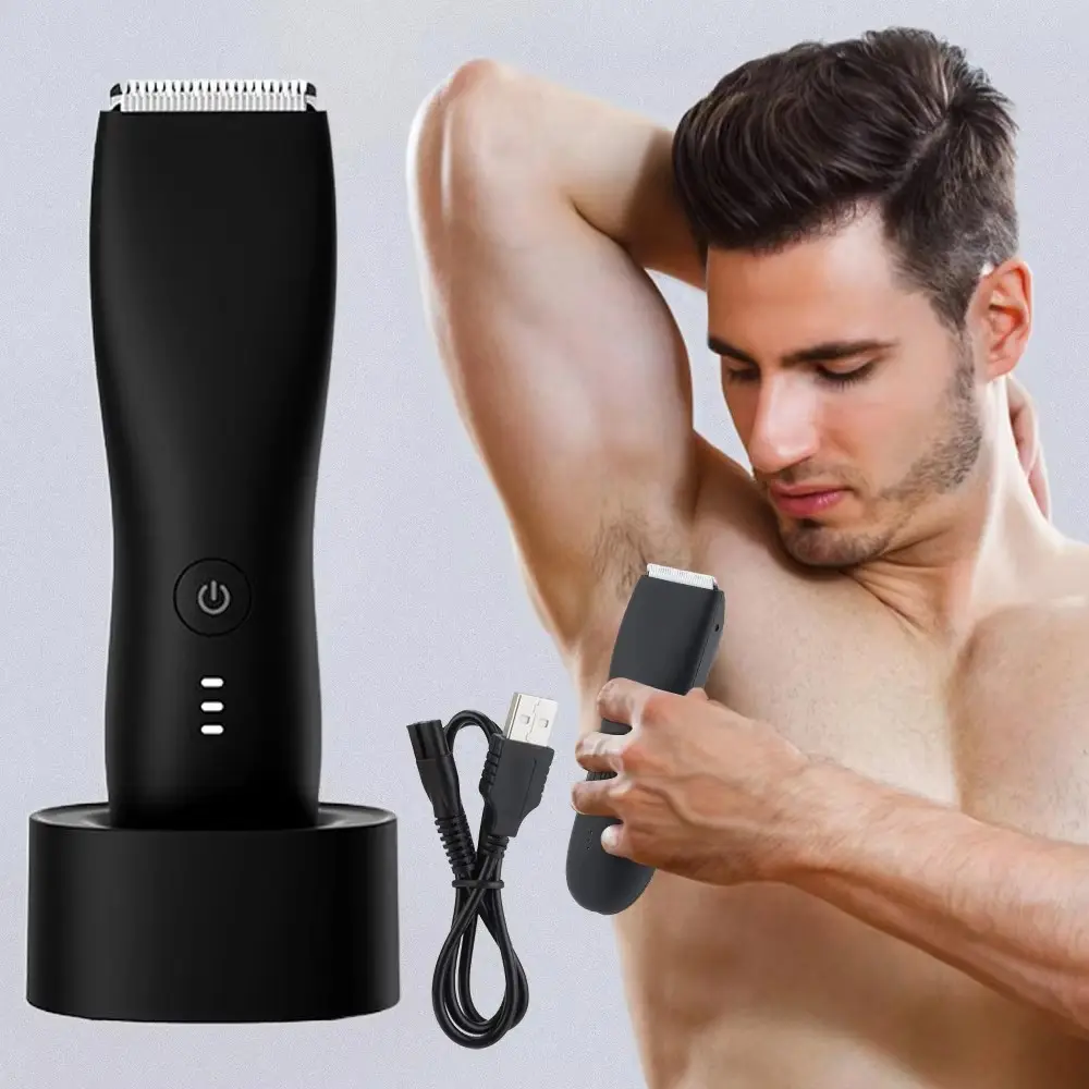 Men's Body Trimmer for Facial, Hair, Body, and Intimate Hair Shaving Ceramic Electric Hair Clippers Barber Tool