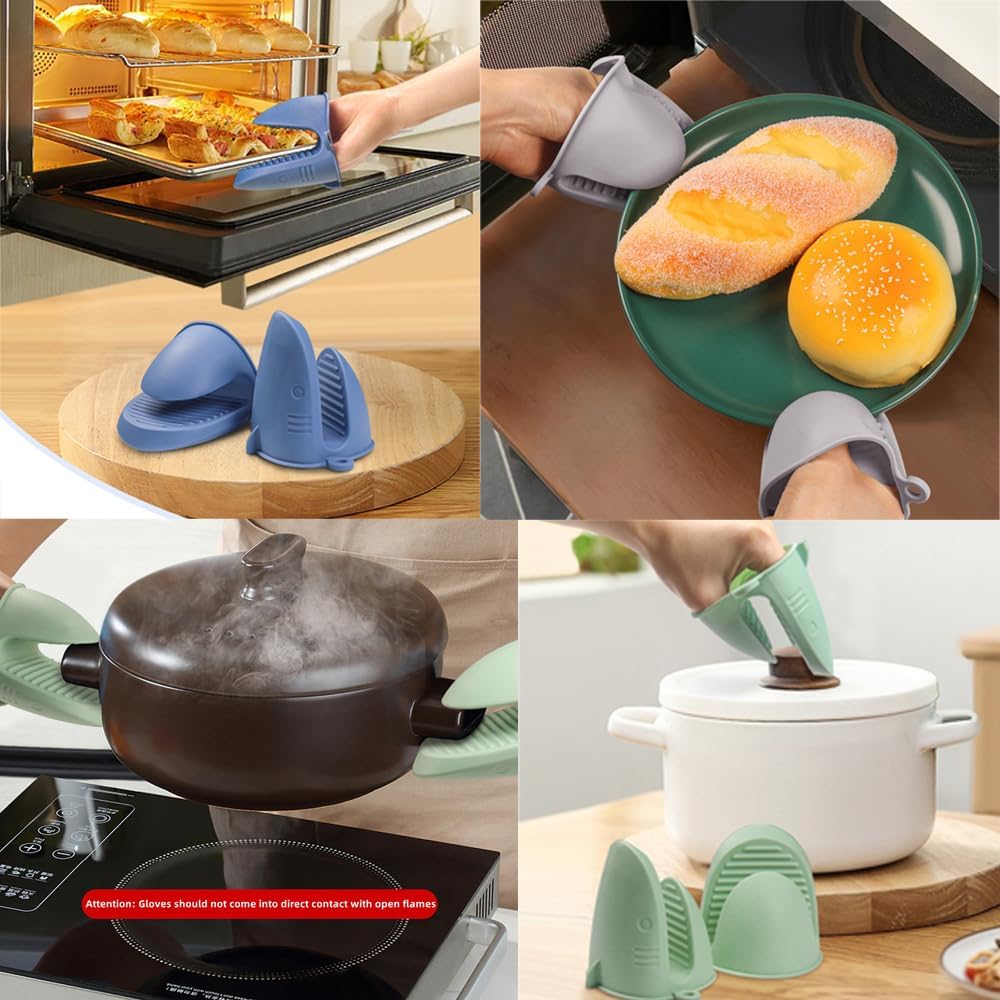 Oven Mitts,Mini Oven Gloves Silicone Heat Resistant Cooking Pinch Mitts Potholder for Air Fryer Kitchen Cooking & Baking